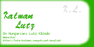 kalman lutz business card